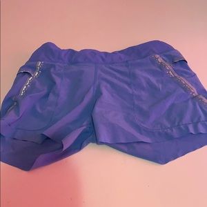 Blue lululemon (iviva) shorts